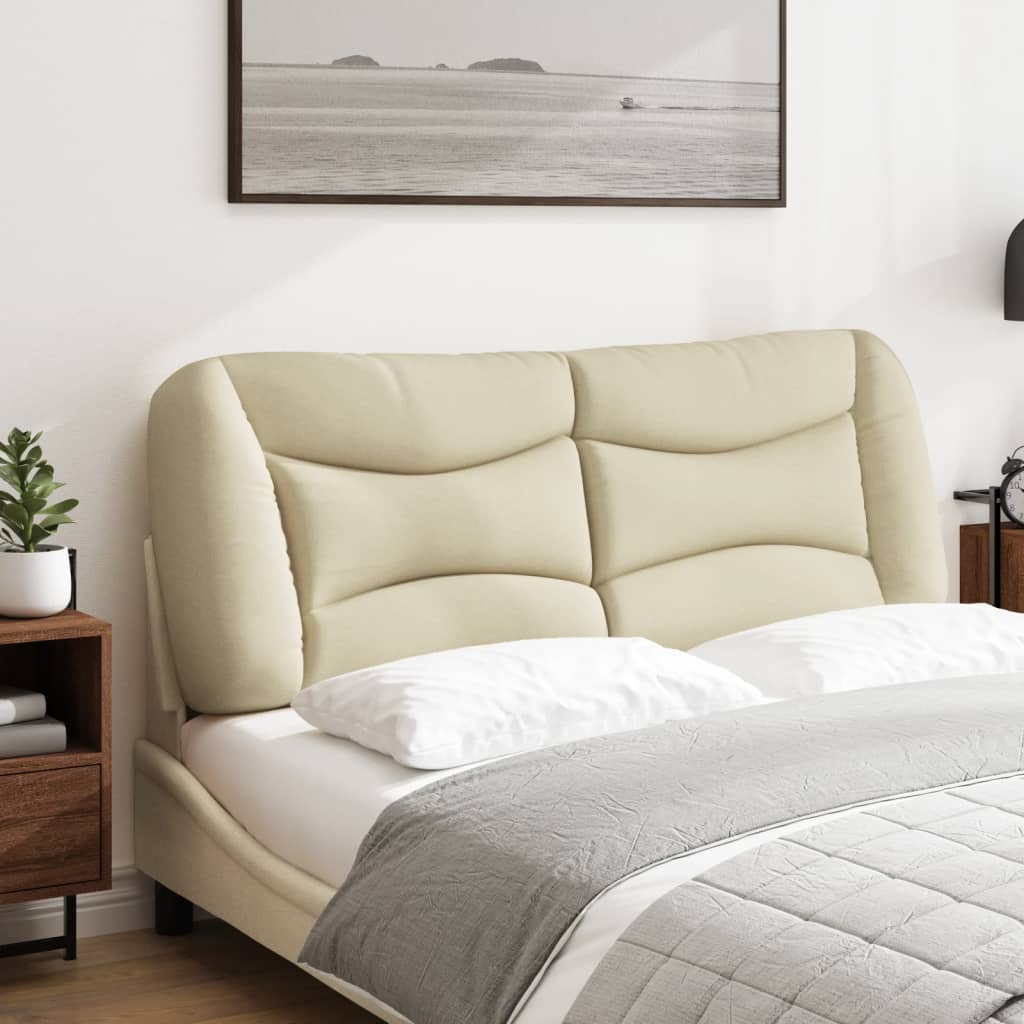 Coussin de tête de lit crème 140 cm tissu - XIOS