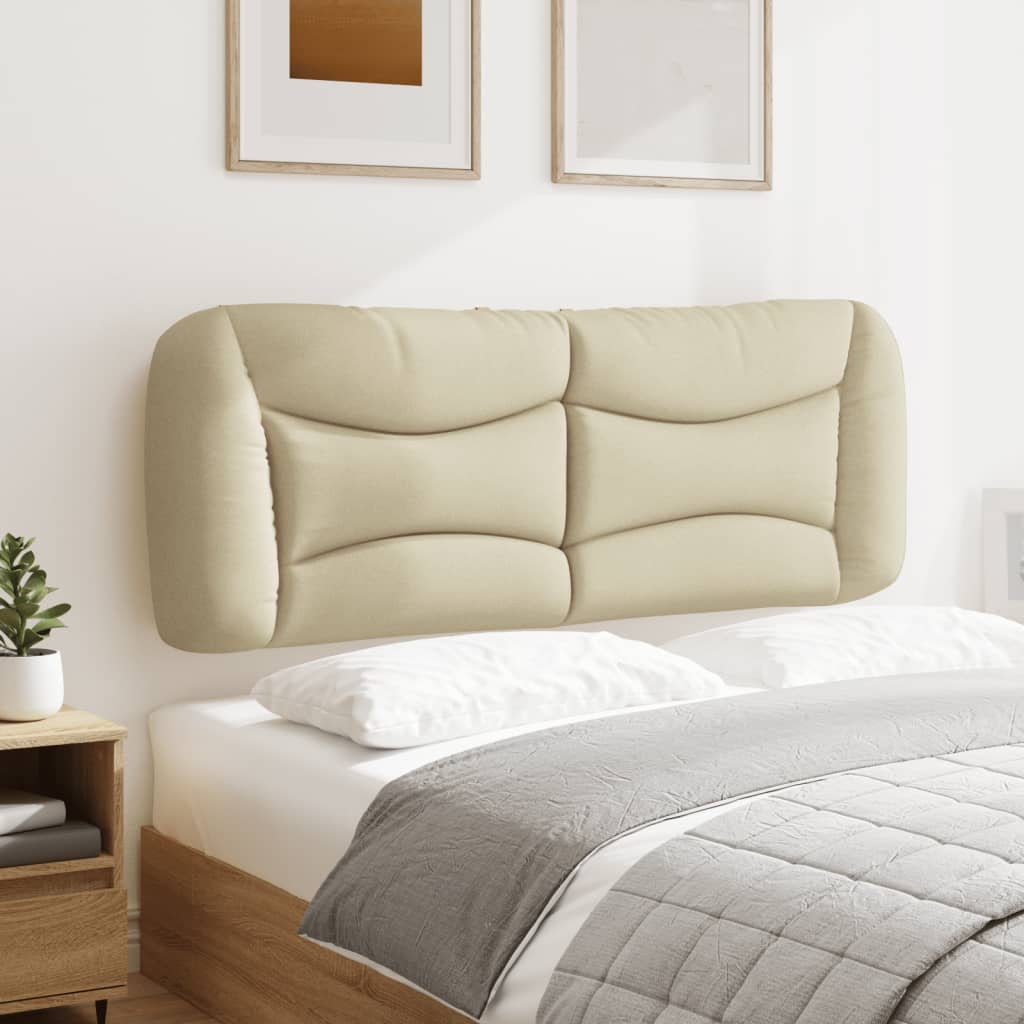 Coussin de tête de lit crème 140 cm tissu - XIOS