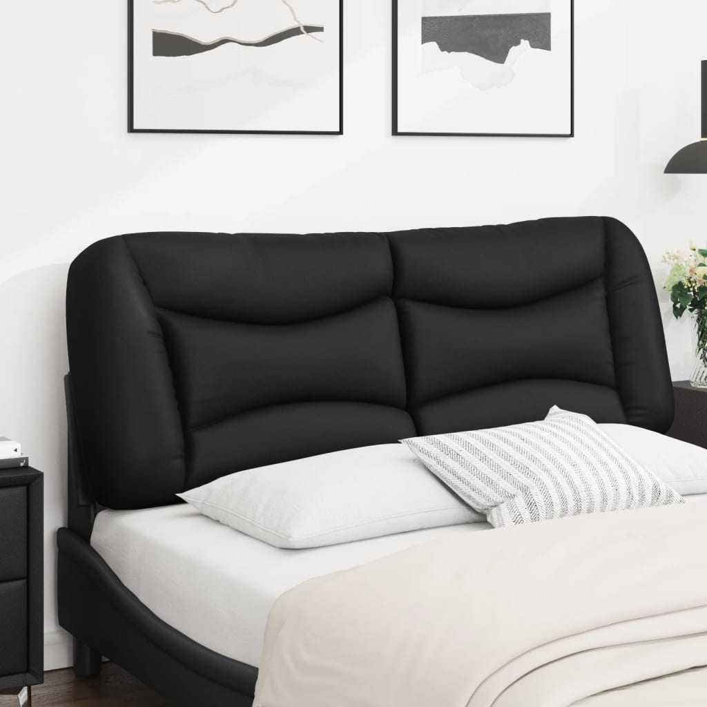 Coussin de tête de lit Hvar noir 140 cm similicuir - XIOS