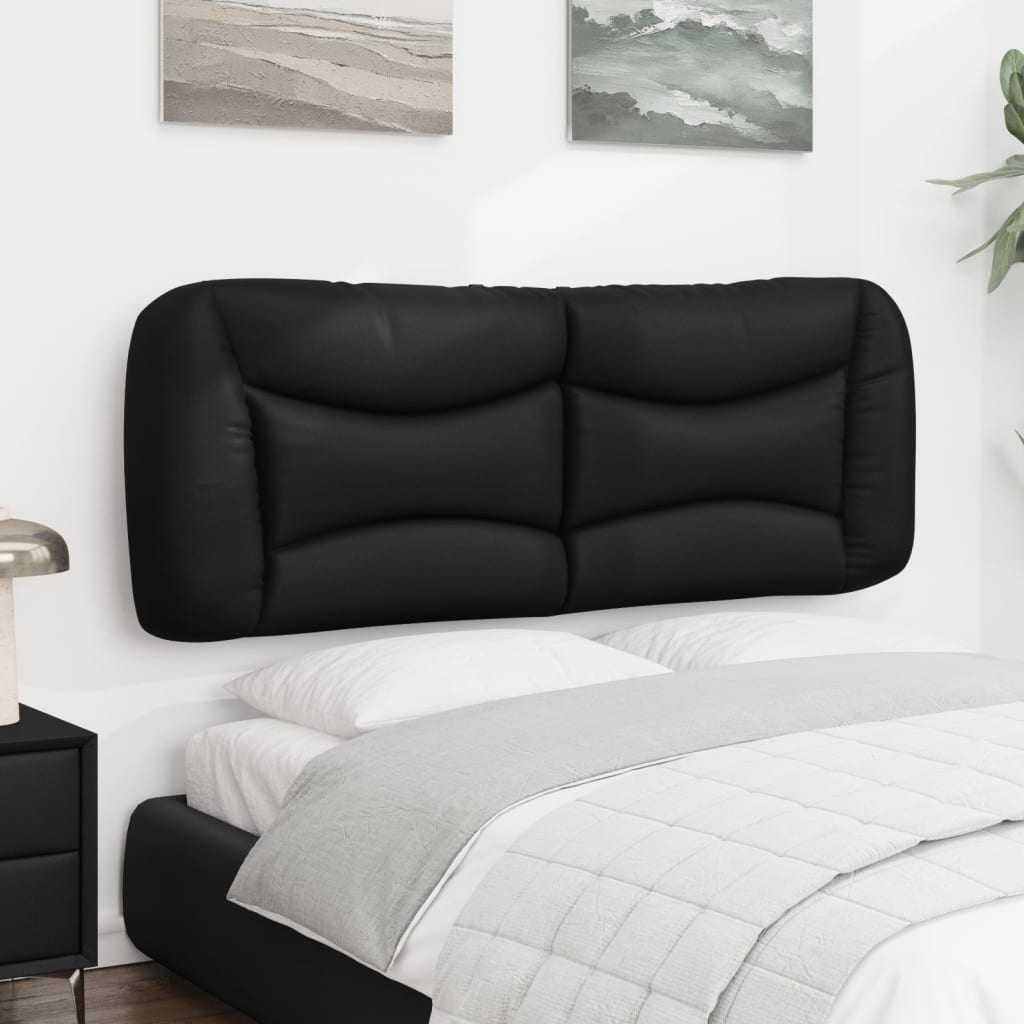 Coussin de tête de lit Hvar noir 140 cm similicuir - XIOS