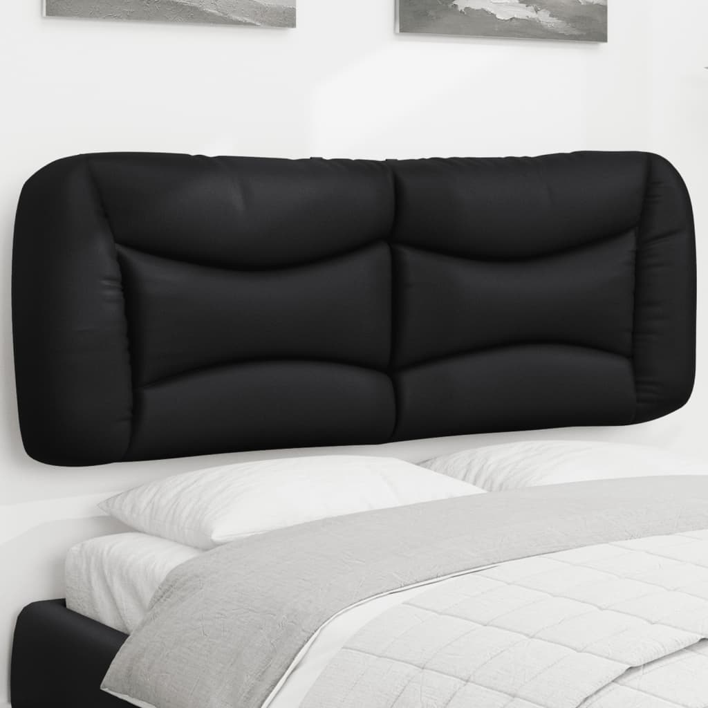 Coussin de tête de lit noir 140 cm similicuir - XIOS