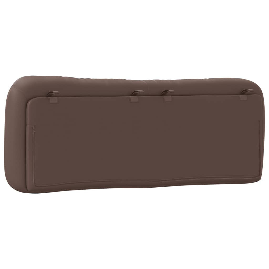 Coussin de tête de lit marron 140 cm similicuir - XIOS