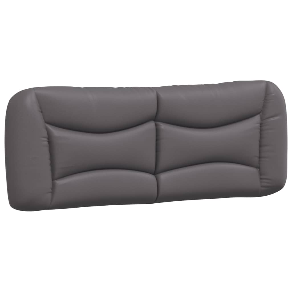 Coussin de tête de lit gris 140 cm similicuir - XIOS