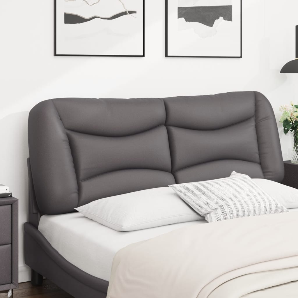 Coussin de tête de lit Hvar gris 140 cm similicuir - XIOS