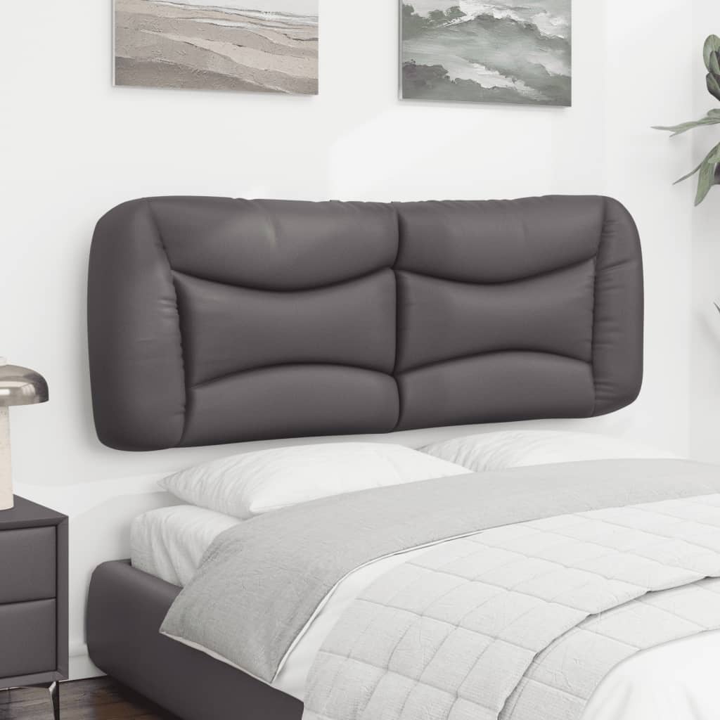 Coussin de tête de lit Hvar gris 140 cm similicuir - XIOS