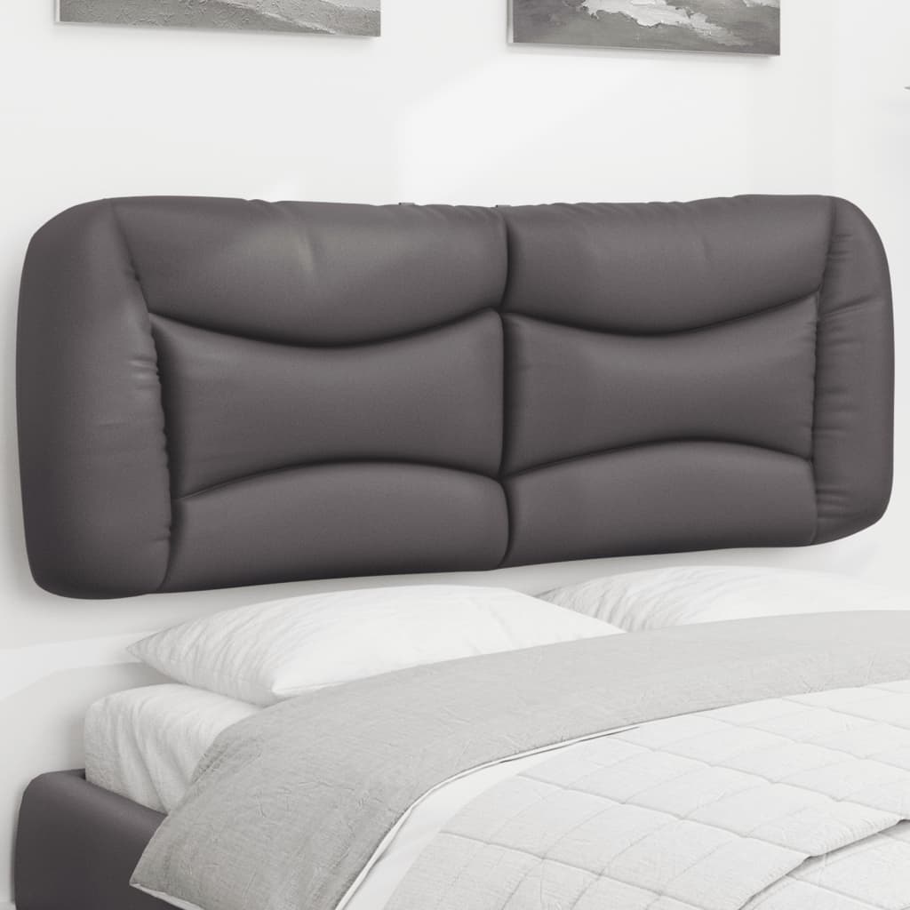 Coussin de tête de lit Hvar gris 140 cm similicuir - XIOS
