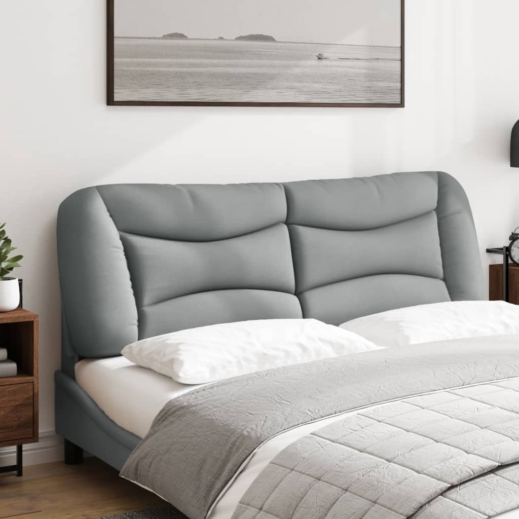 Coussin de tête de lit gris clair 160 cm tissu - XIOS