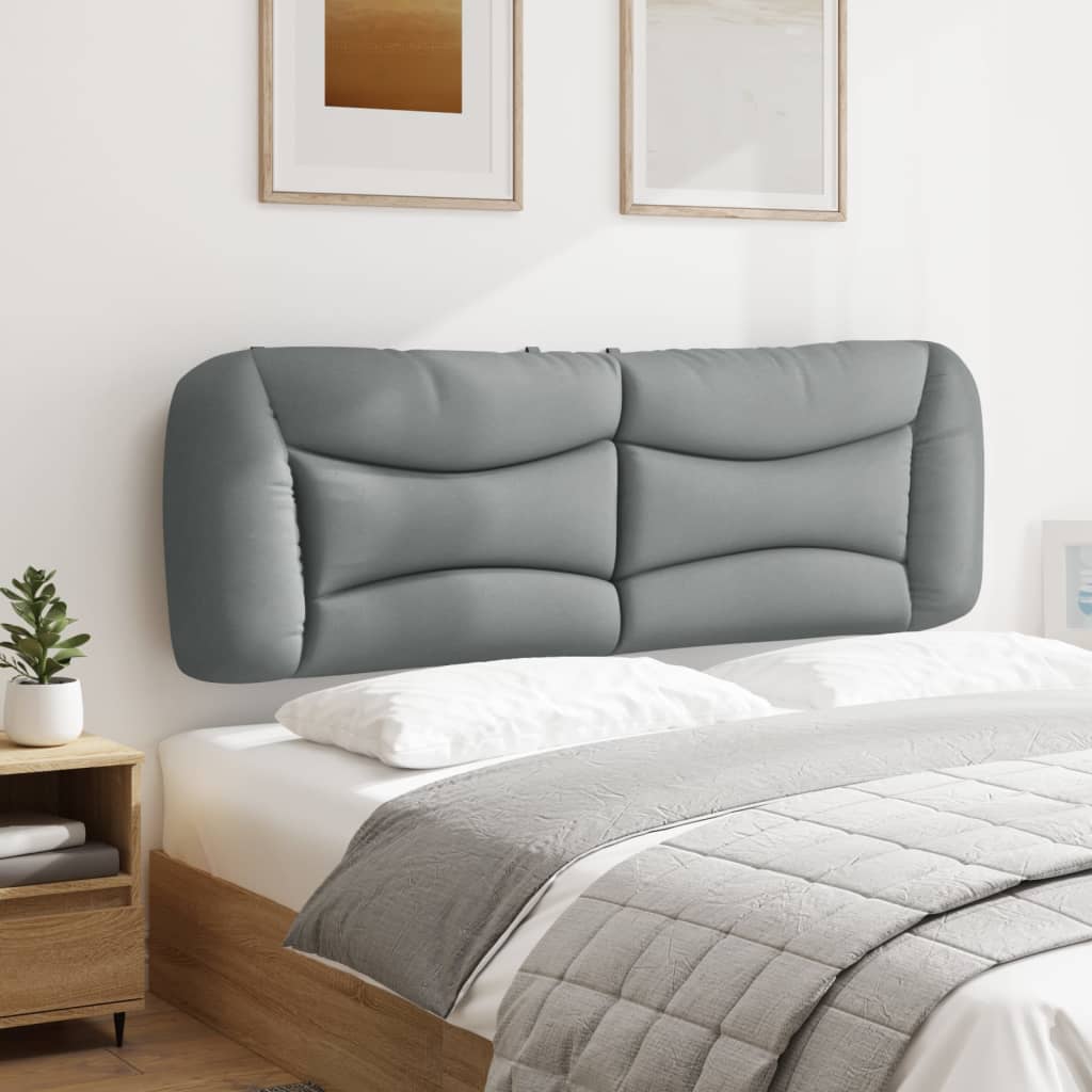 Coussin de tête de lit gris clair 160 cm tissu - XIOS