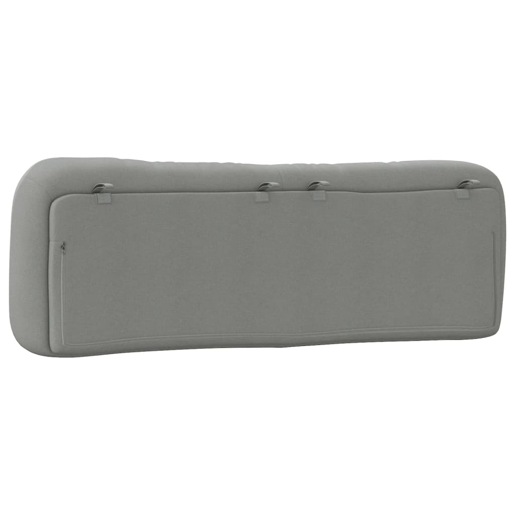 Coussin de tête de lit gris clair 160 cm tissu - XIOS