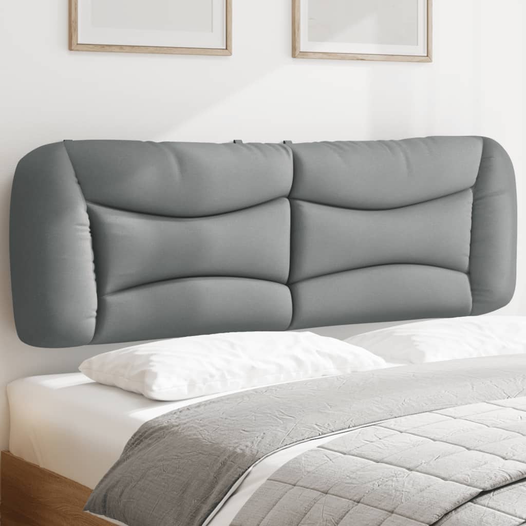 Coussin de tête de lit gris clair 160 cm tissu - XIOS