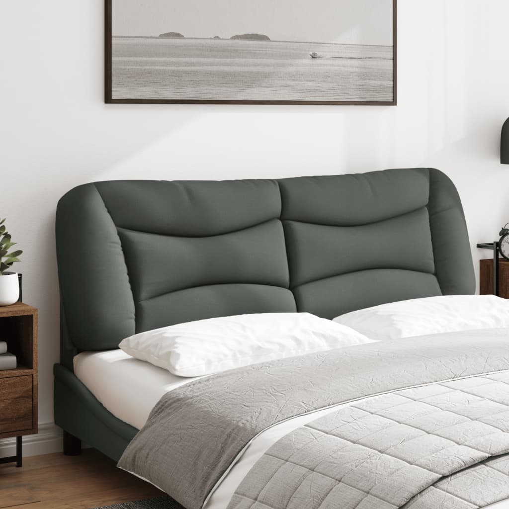 Coussin de tête de lit gris foncé 160 cm tissu - XIOS