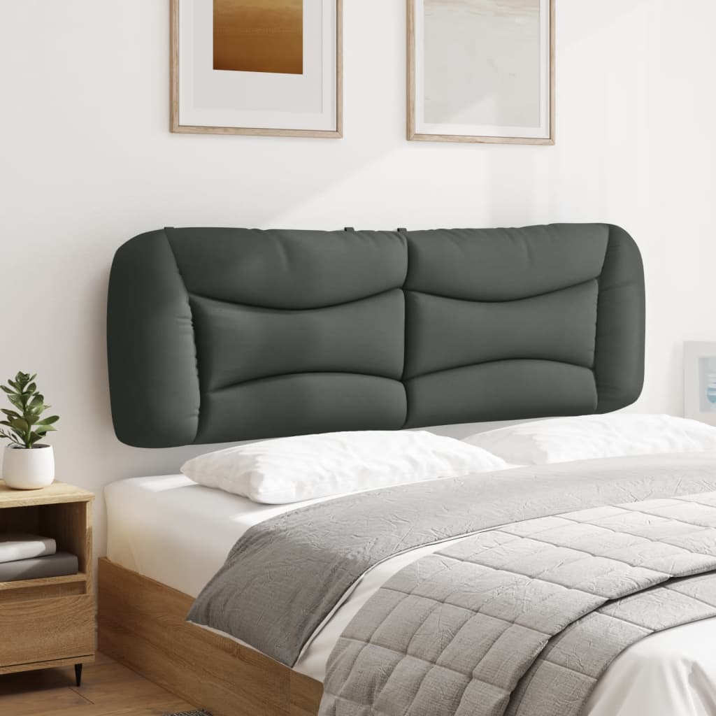 Coussin de tête de lit gris foncé 160 cm tissu - XIOS