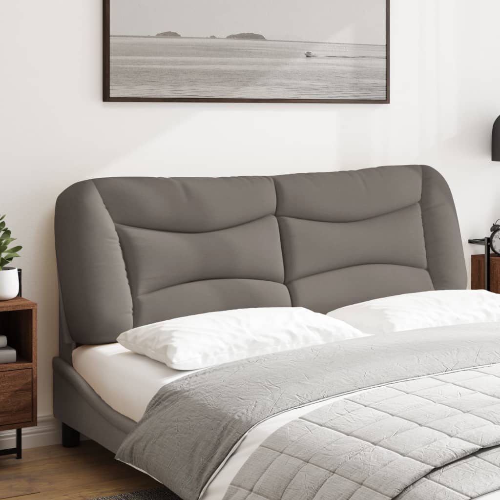 Coussin de tête de lit taupe 160 cm tissu - XIOS