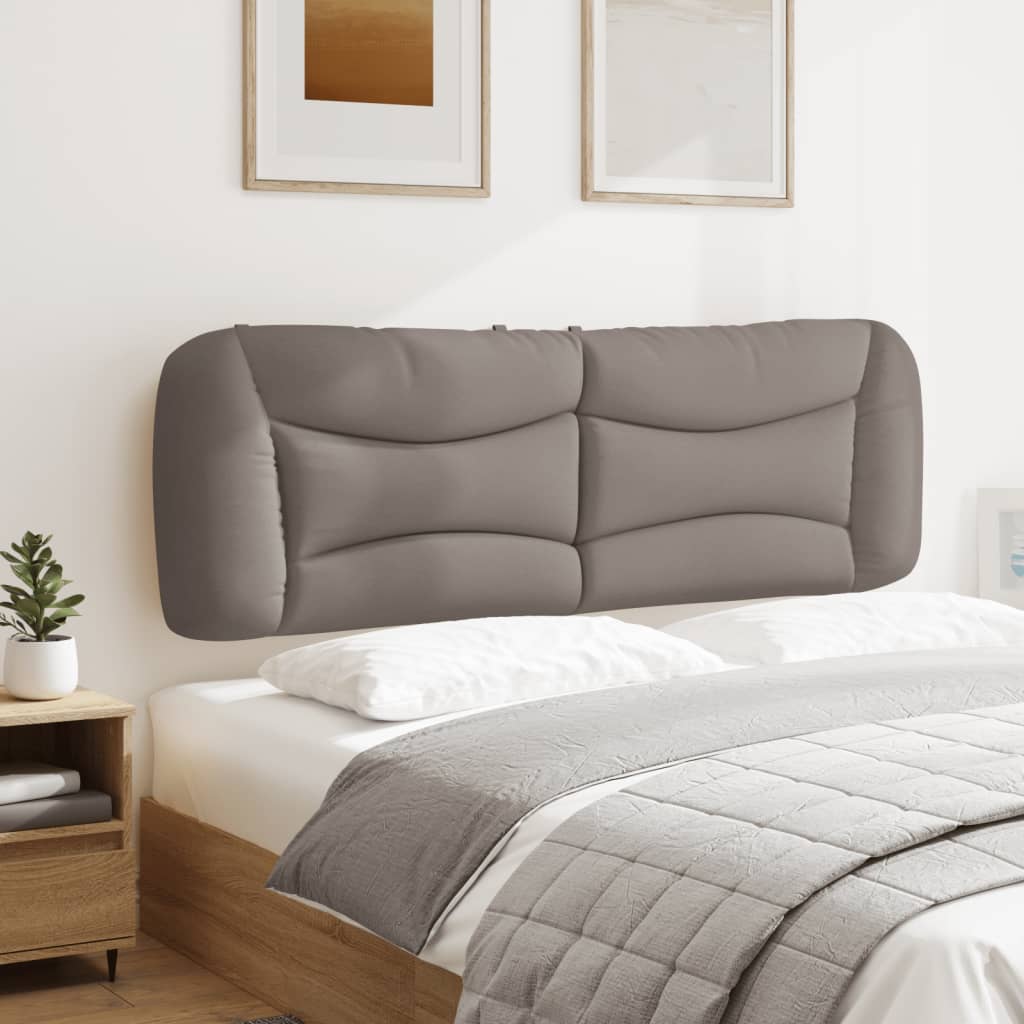 Coussin de tête de lit taupe 160 cm tissu - XIOS