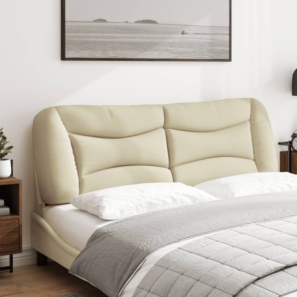 Coussin de tête de lit crème 160 cm tissu - XIOS