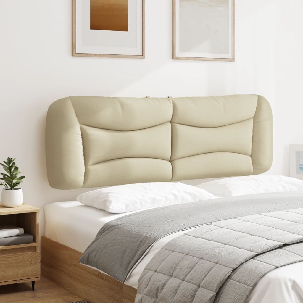 Coussin de tête de lit crème 160 cm tissu - XIOS