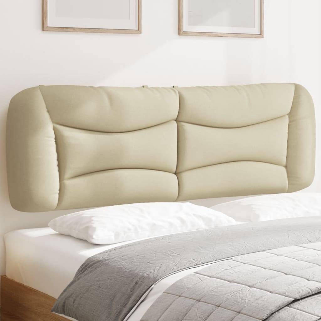 Coussin de tête de lit crème 160 cm tissu - XIOS