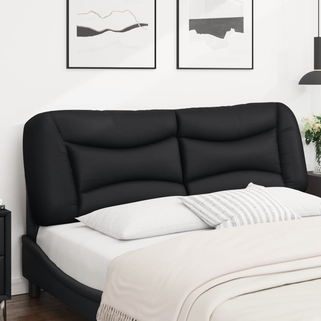 Coussin de tête de lit noir 160 cm similicuir - XIOS