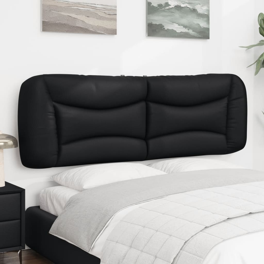 Coussin de tête de lit noir 160 cm similicuir - XIOS