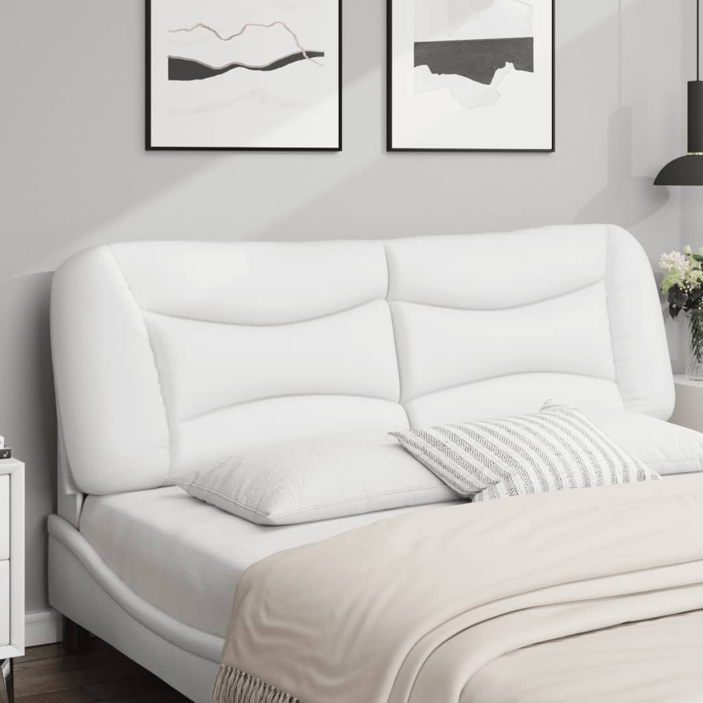 Coussin de tête de lit blanc 160 cm similicuir - XIOS
