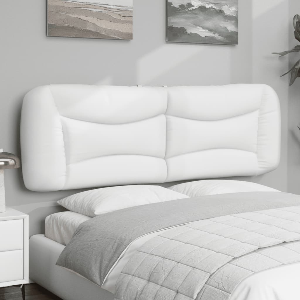 Coussin de tête de lit blanc 160 cm similicuir - XIOS
