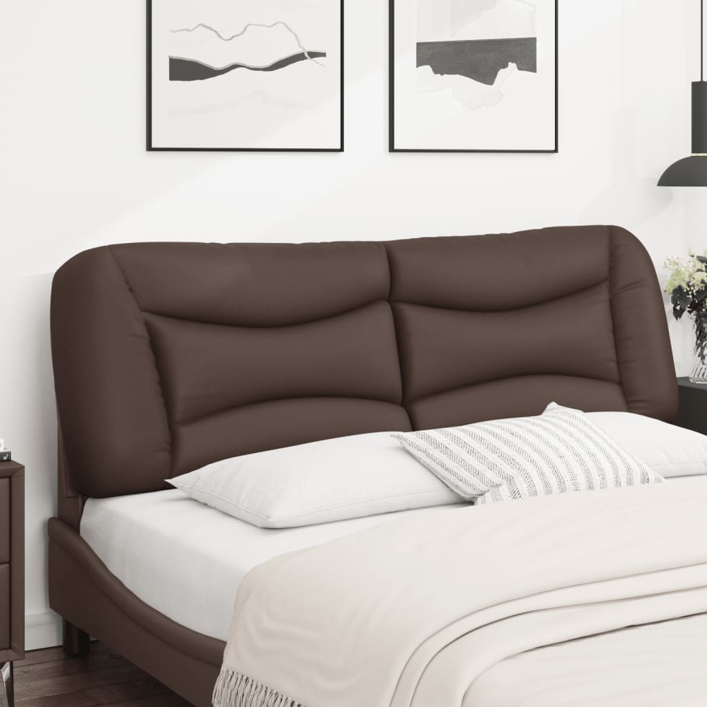 Coussin de tête de lit marron 160 cm similicuir - XIOS