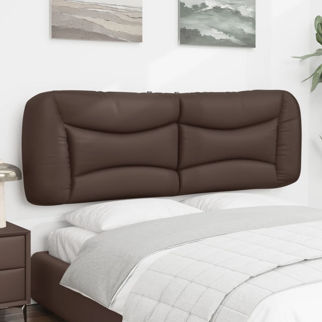 Coussin de tête de lit marron 160 cm similicuir - XIOS