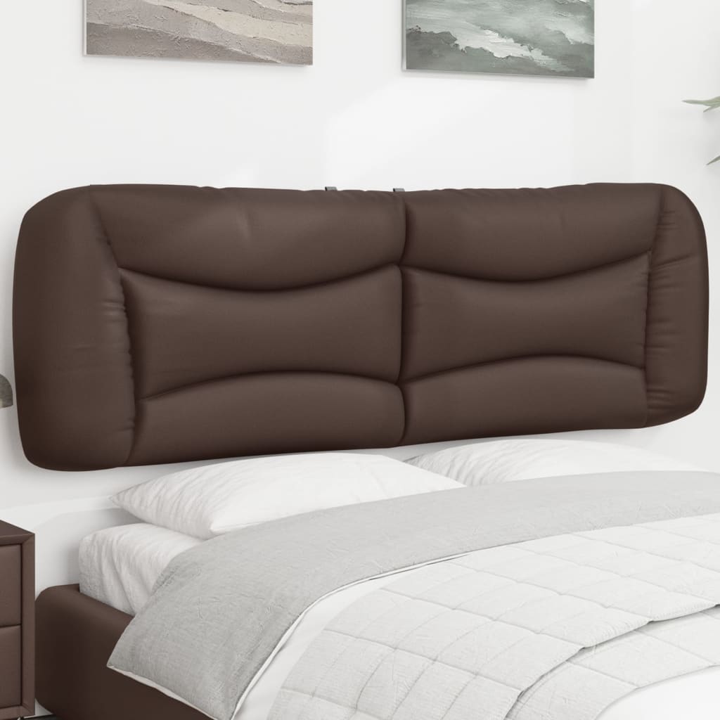 Coussin de tête de lit marron 160 cm similicuir - XIOS