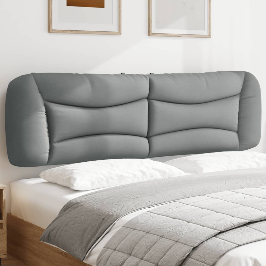 Coussin de tête de lit gris clair 180 cm tissu - XIOS