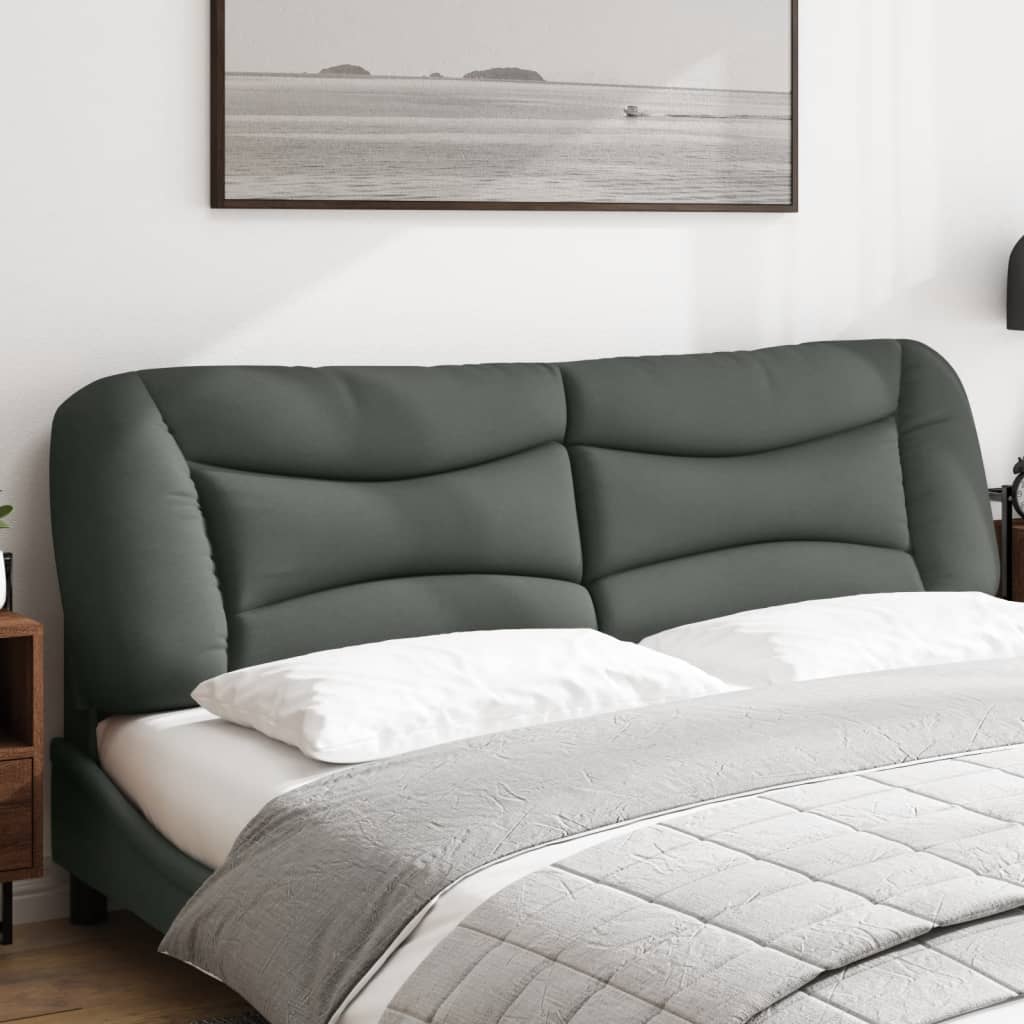 Coussin de tête de lit Hvar gris foncé 180 cm tissu - XIOS