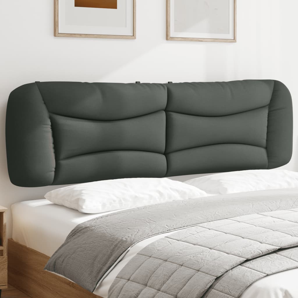 Coussin de tête de lit gris foncé 180 cm tissu - XIOS