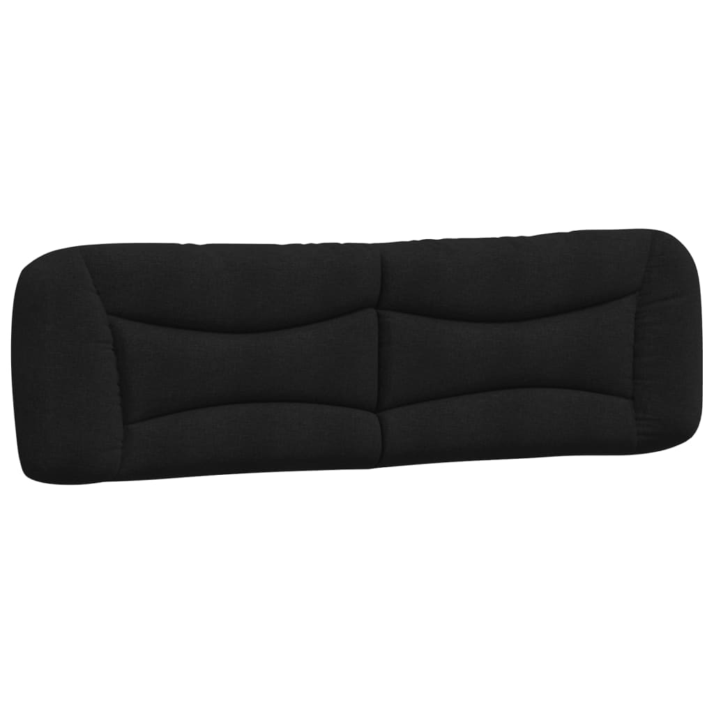 Coussin de tête de lit noir 180 cm tissu - XIOS
