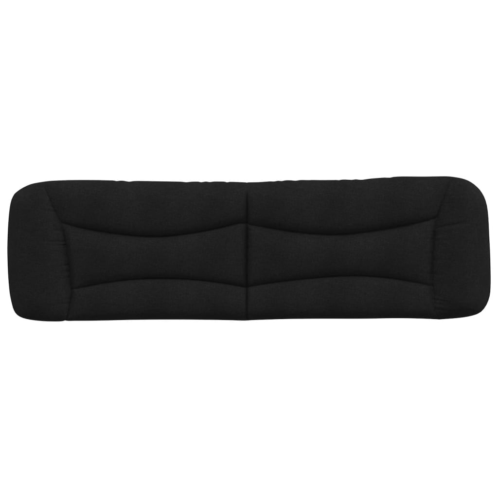 Coussin de tête de lit noir 180 cm tissu - XIOS