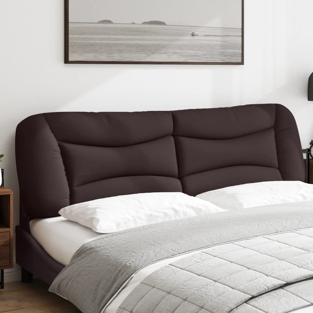 Coussin de tête de lit marron foncé 180 cm tissu - XIOS