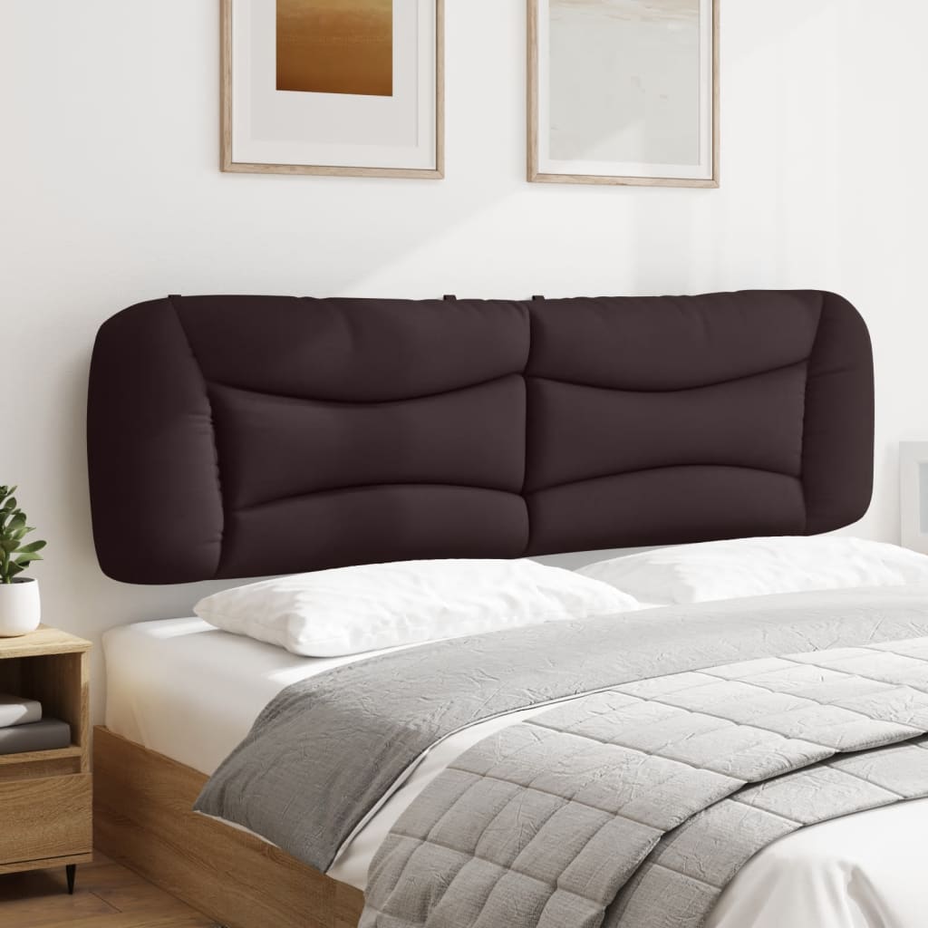 Coussin de tête de lit marron foncé 180 cm tissu - XIOS