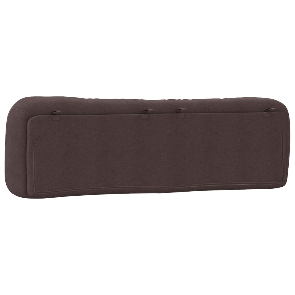 Coussin de tête de lit marron foncé 180 cm tissu - XIOS