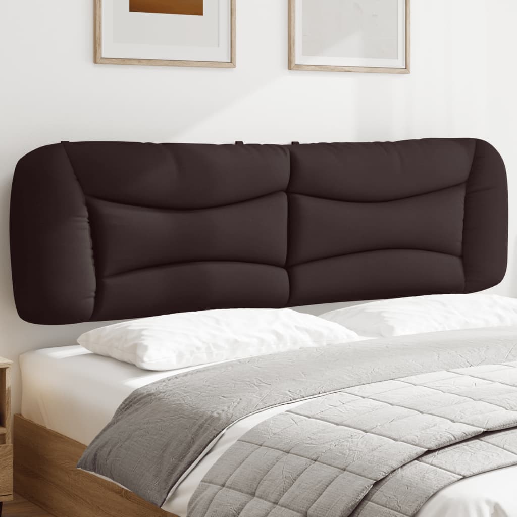Coussin de tête de lit marron foncé 180 cm tissu - XIOS