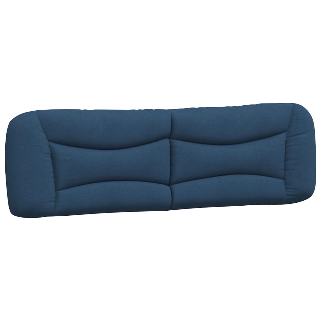 Coussin de tête de lit bleu 180 cm tissu - XIOS