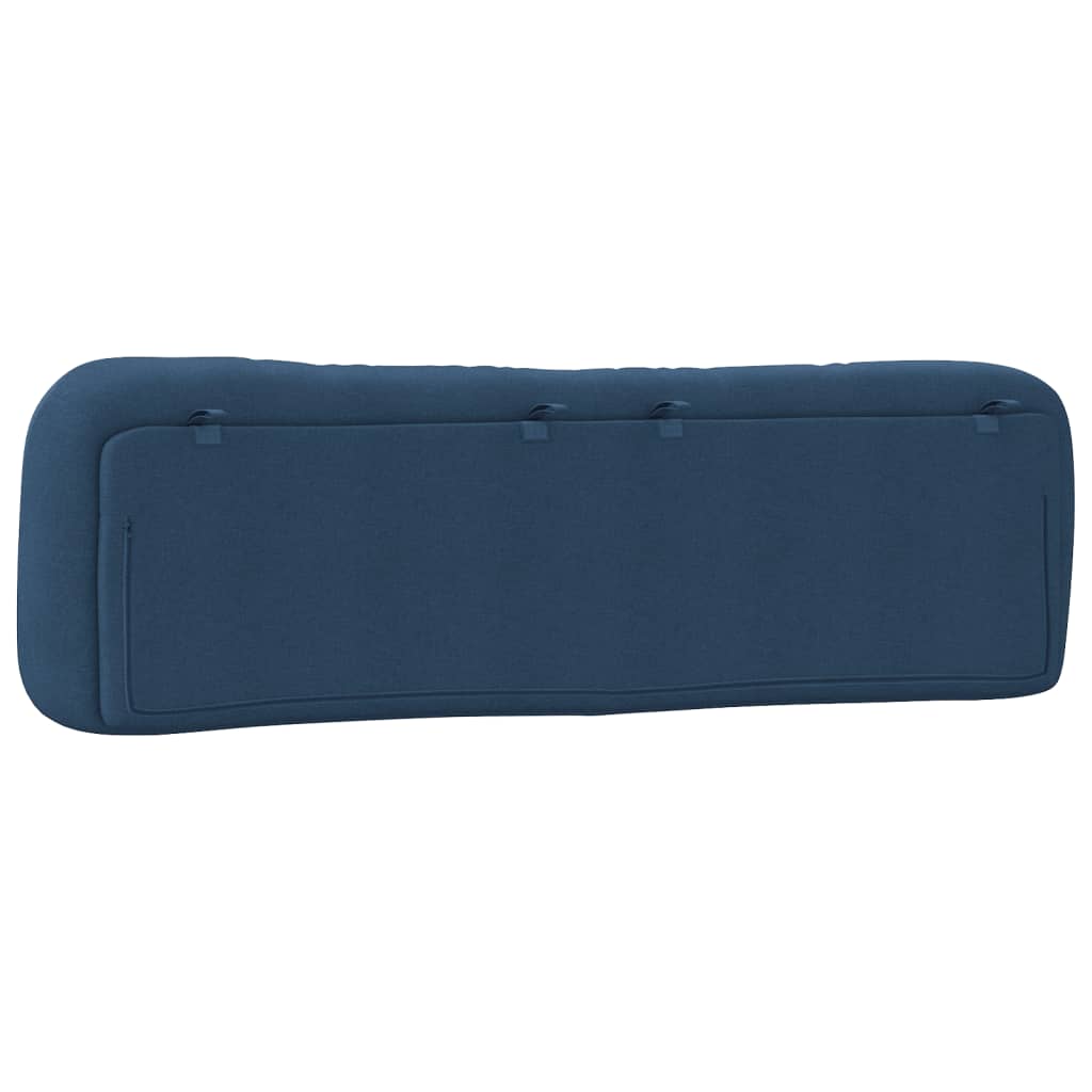 Coussin de tête de lit bleu 180 cm tissu - XIOS