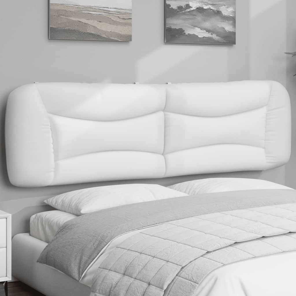 Coussin de tête de lit blanc 180 cm similicuir - XIOS