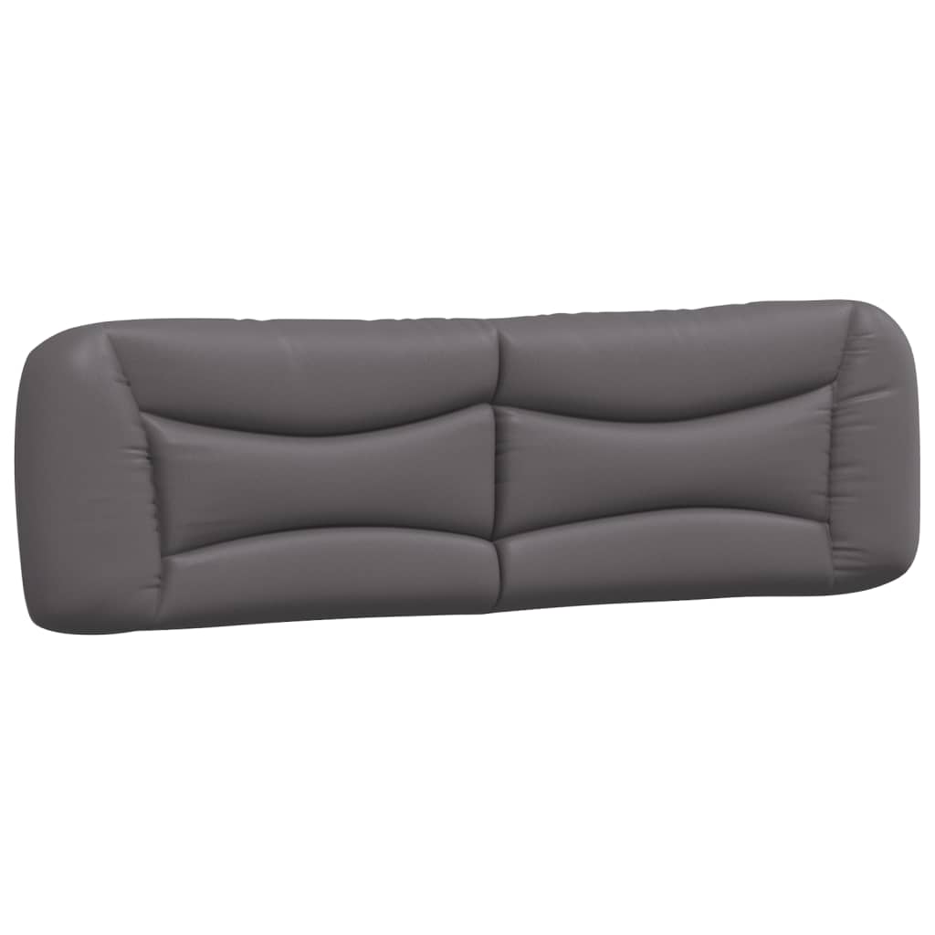 Coussin de tête de lit gris 180 cm similicuir - XIOS