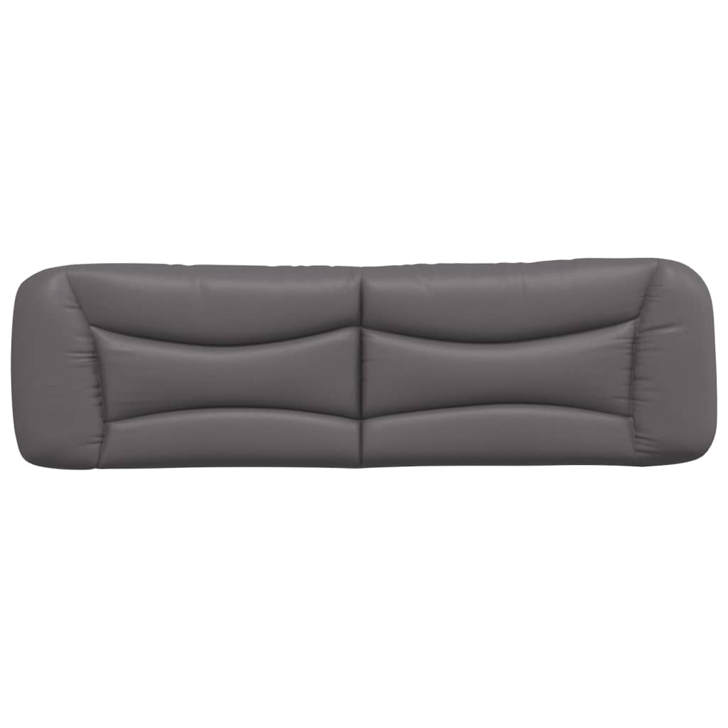 Coussin de tête de lit gris 180 cm similicuir - XIOS
