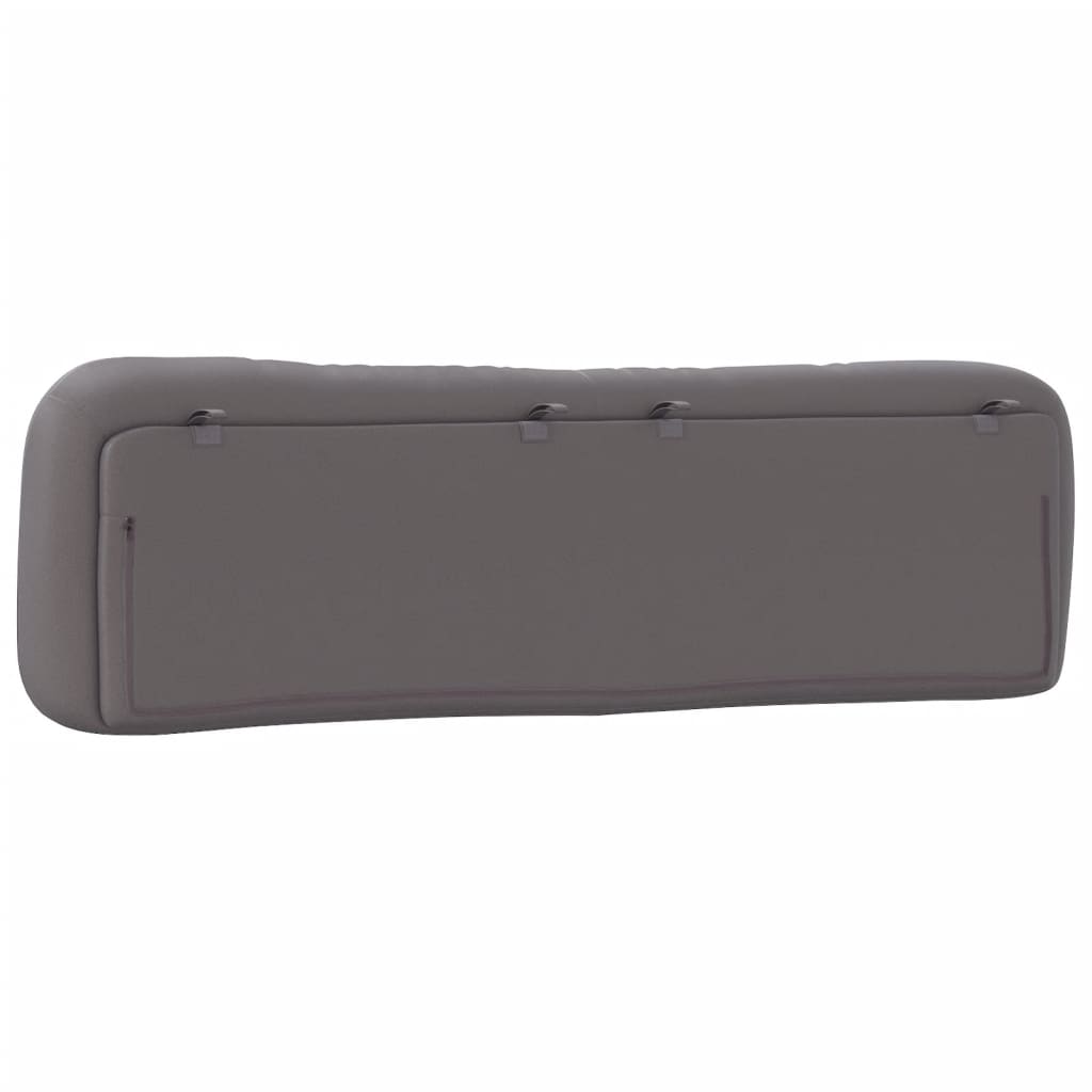 Coussin de tête de lit gris 180 cm similicuir - XIOS