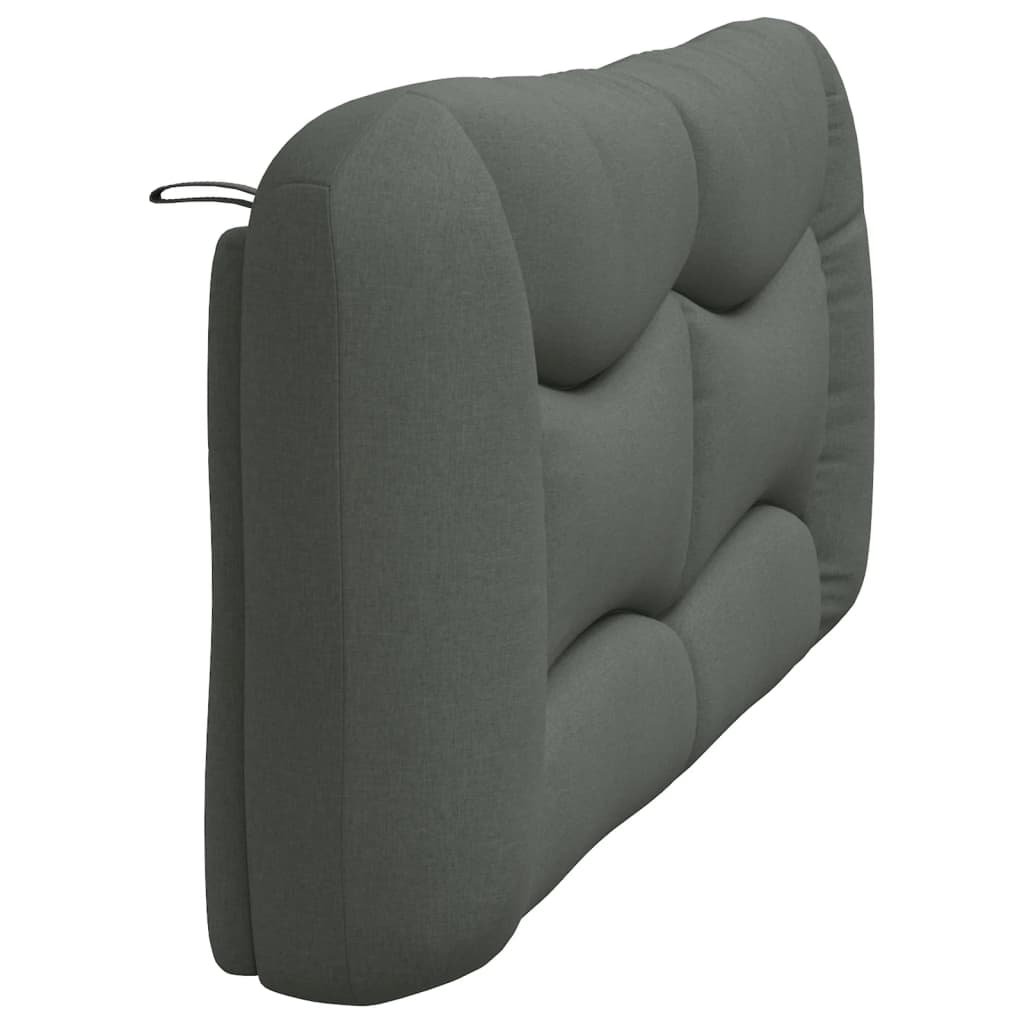 Coussin de tête de lit Hvar gris foncé 183 cm tissu