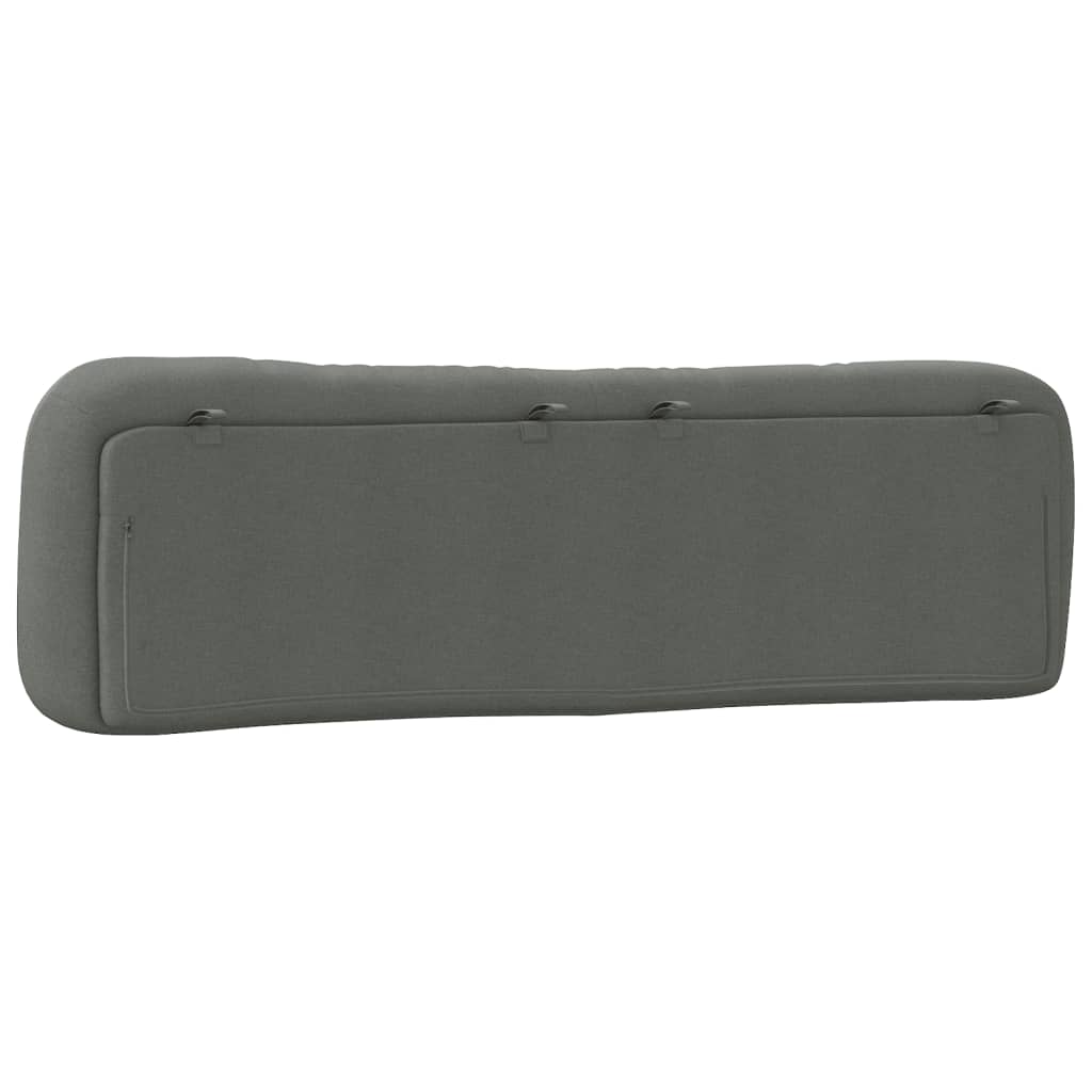 Coussin de tête de lit Hvar gris foncé 183 cm tissu