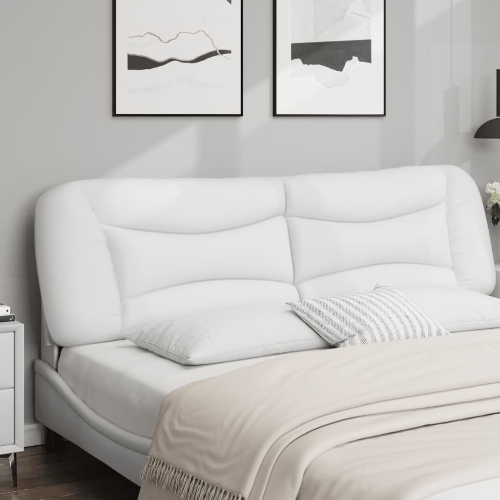 Coussin de tête de lit Hvar blanc 183 cm similicuir