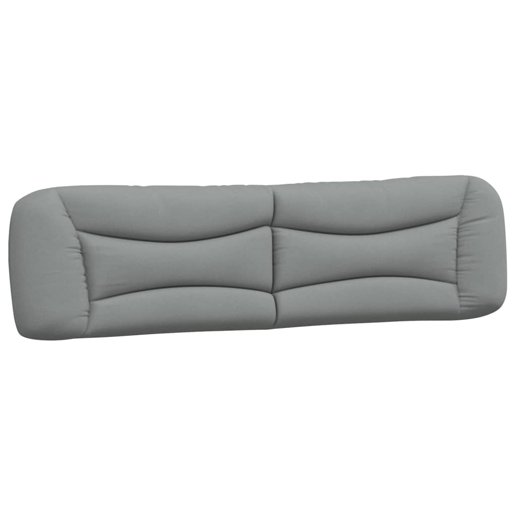 Coussin de tête de lit gris clair 200 cm tissu - XIOS