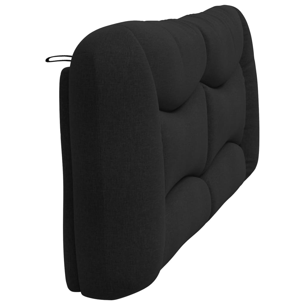 Coussin de tête de lit noir 200 cm tissu - XIOS