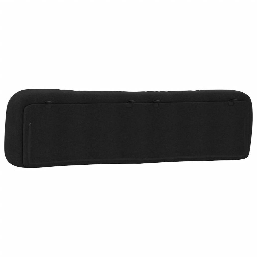 Coussin de tête de lit noir 200 cm tissu - XIOS
