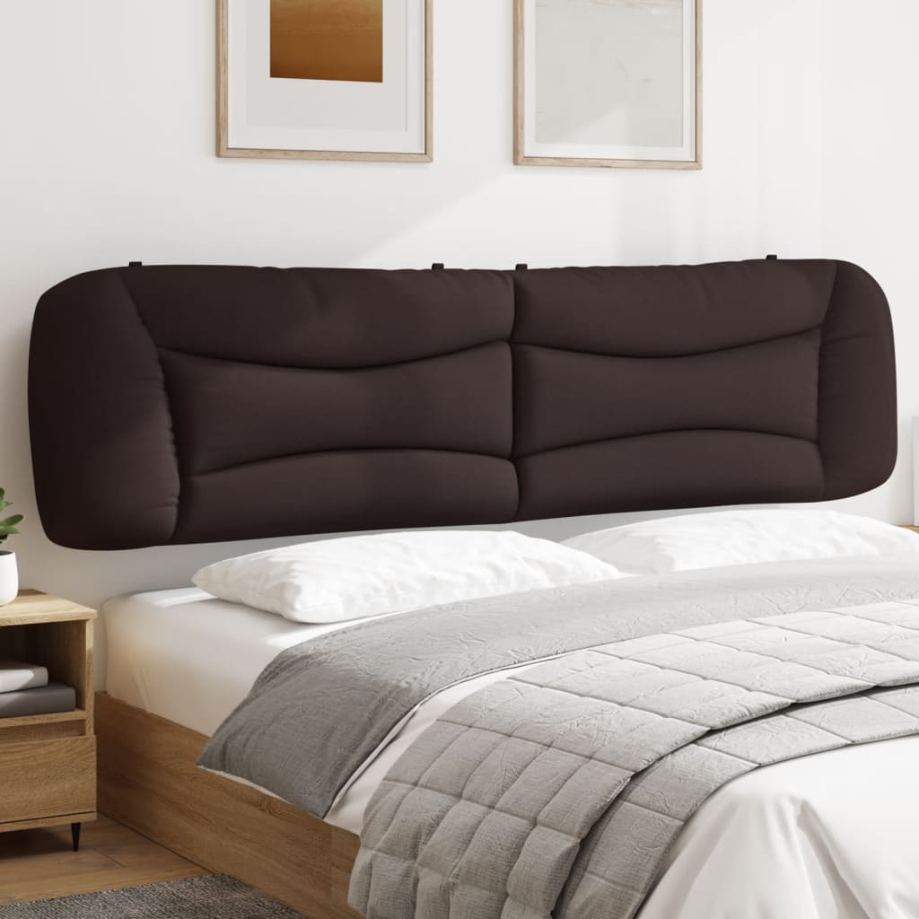 Coussin de tête de lit marron foncé 200 cm tissu - XIOS